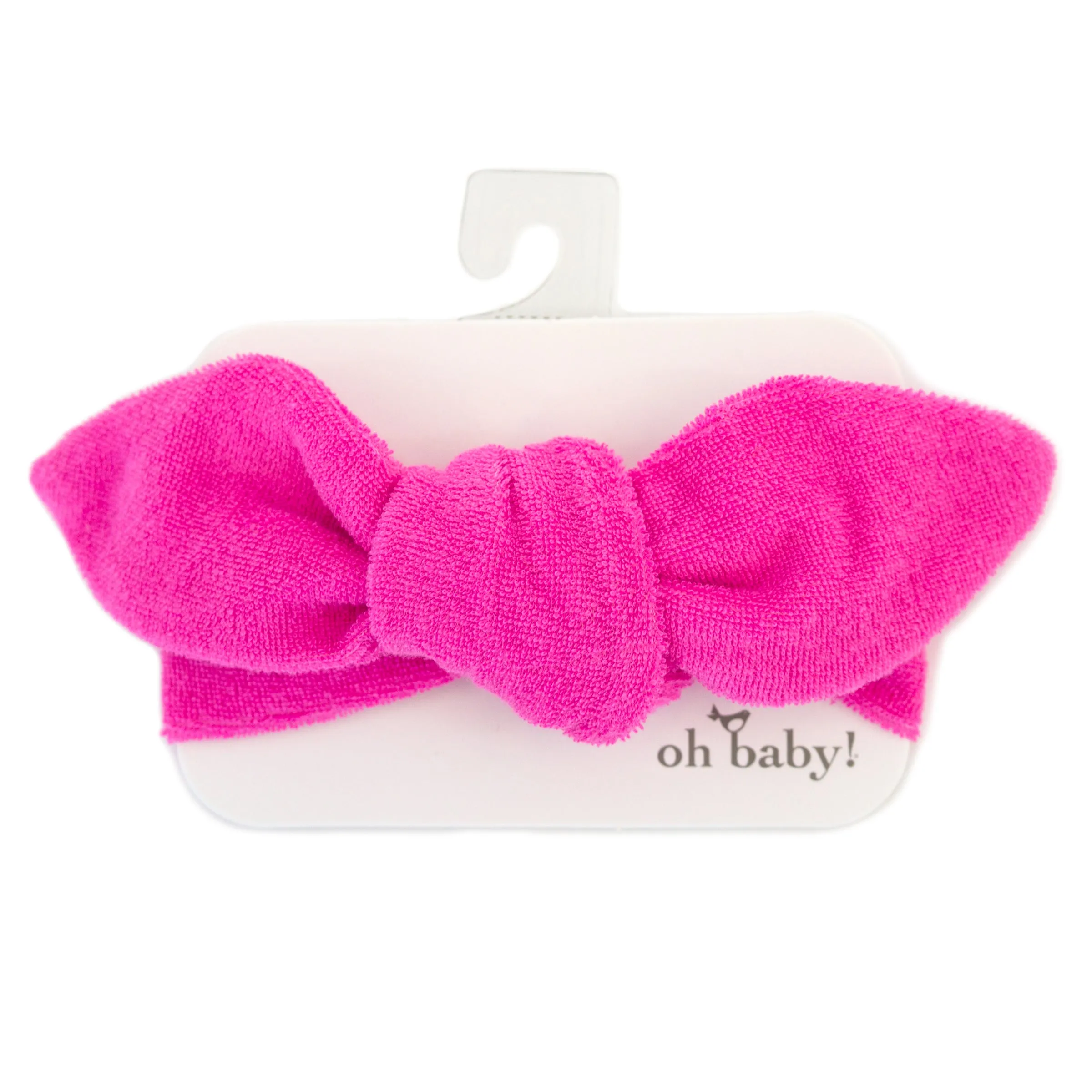 oh baby! Cotton Terry Tie Turban - Cotton Candy