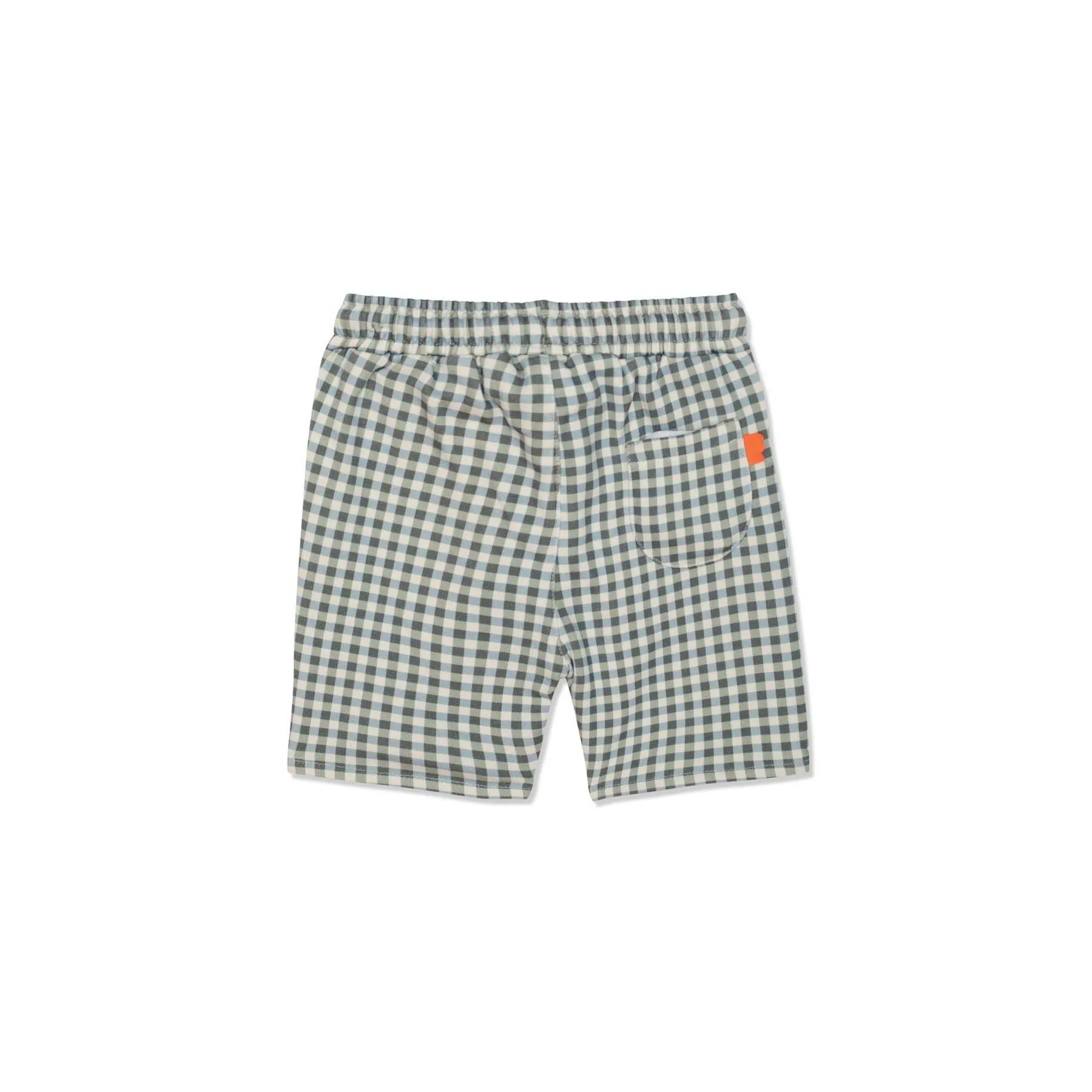 Recycled Cotton Gingham Kid Shorts