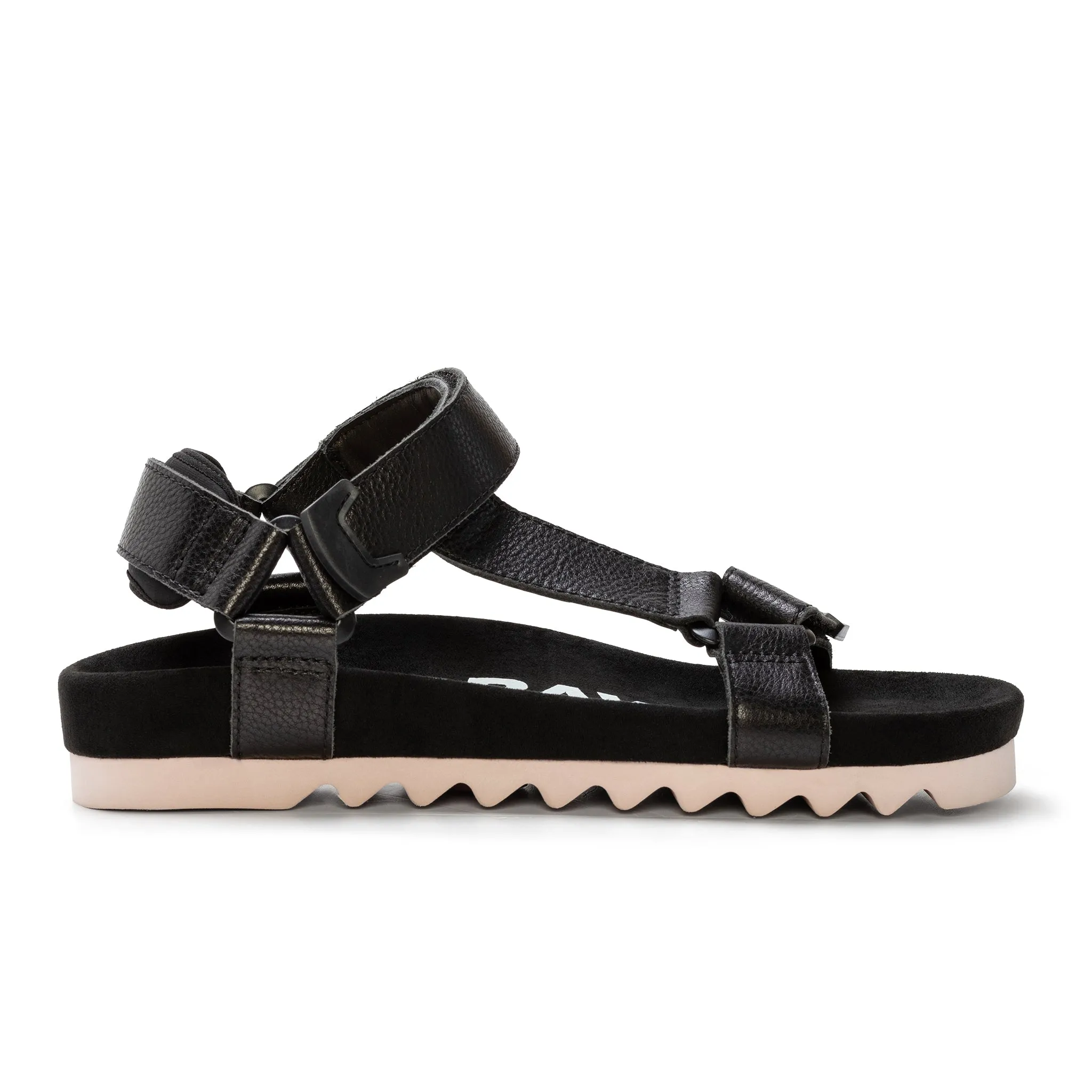 Rollie Nation | Sandal Tooth Wedge - Blk/Pink