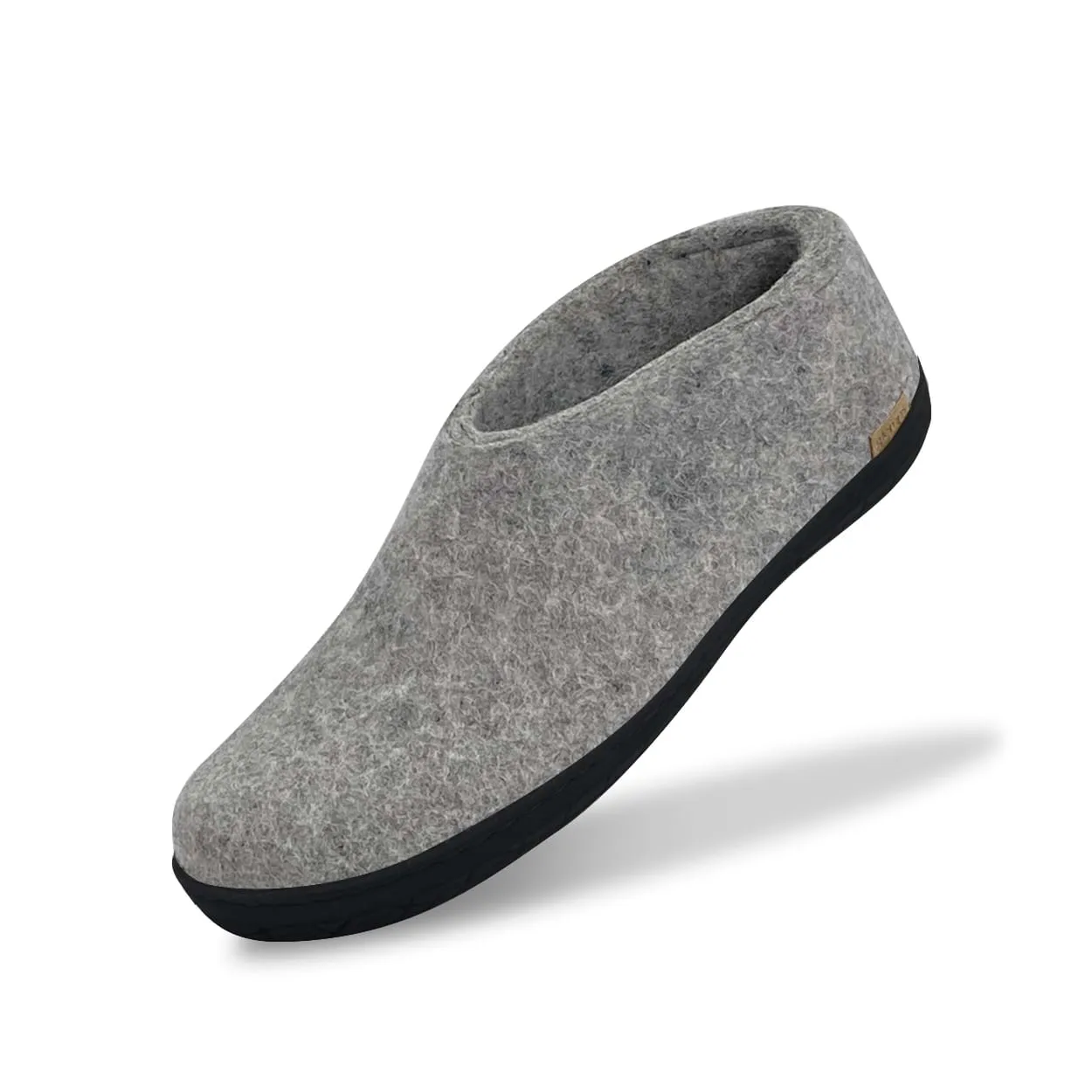 Shoe with natural rubber sole - black - Grey