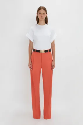 Single Pleat Trouser In Papaya