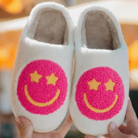 Slippers: Stary Eyed Happy Face