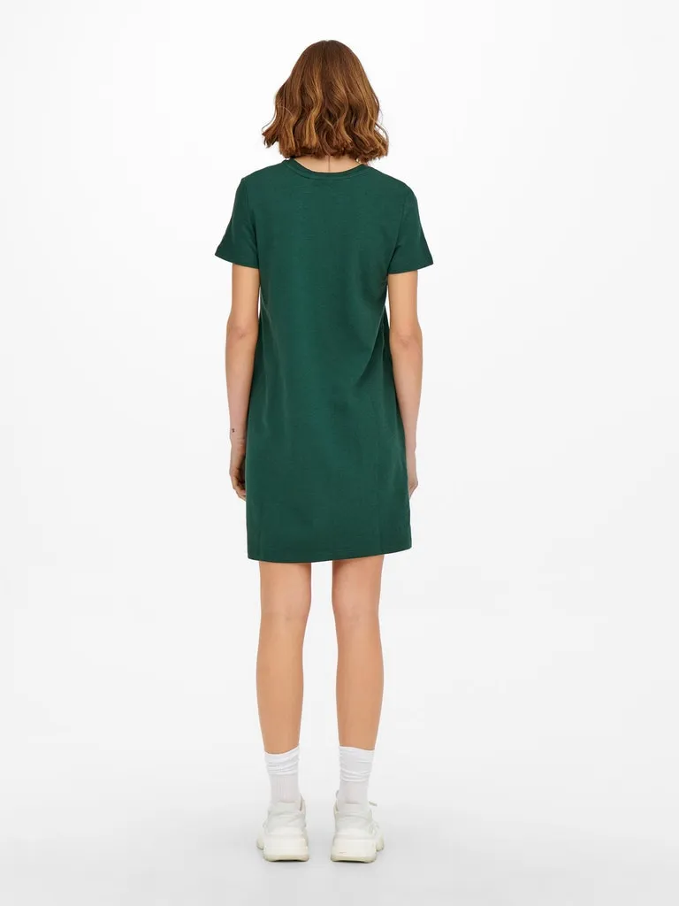 Soft Short Sleeve A Shape Cotton Dress