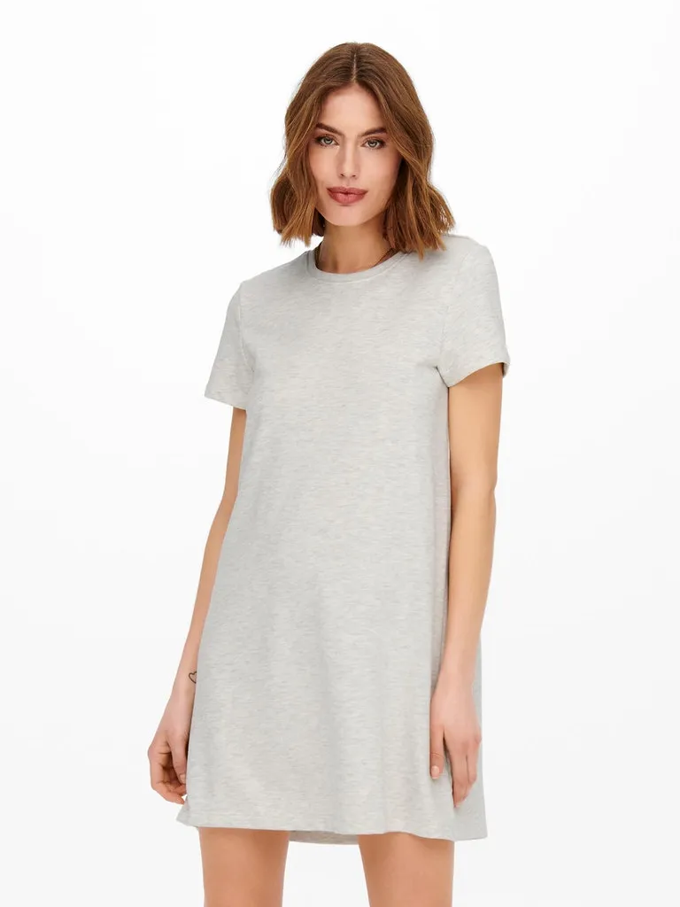 Soft Short Sleeve A Shape Cotton Dress