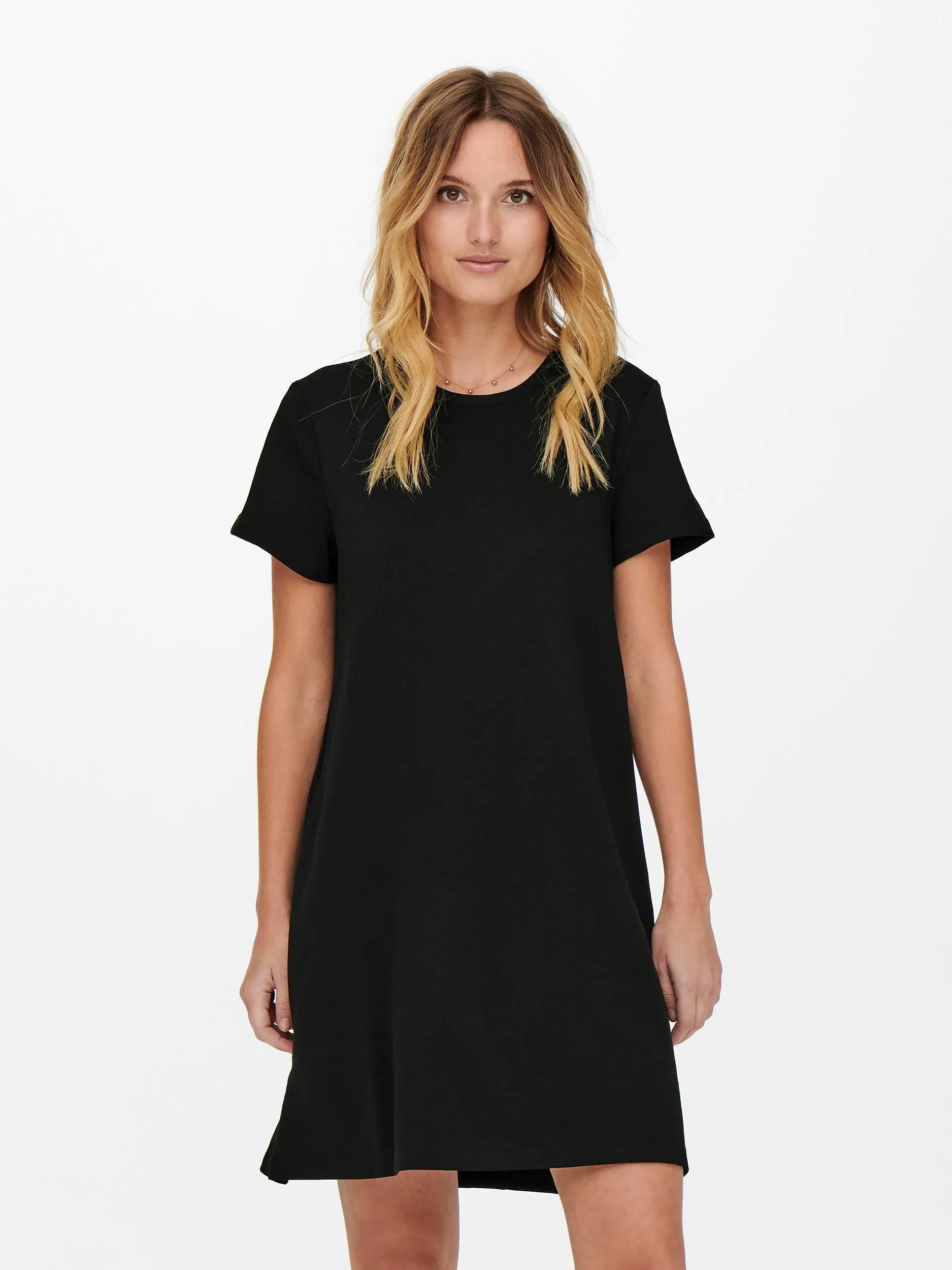 Soft Short Sleeve A Shape Cotton Dress