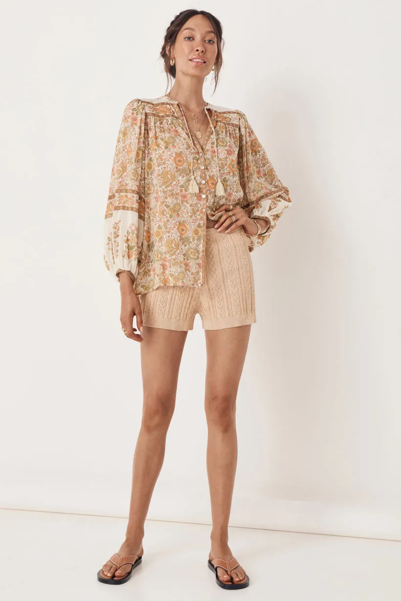 Spell & The Gypsy Frenchie Rib Shorts Champagne