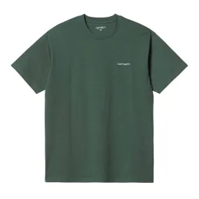 T-shirt Carhartt WIP  S/S Script Embroidery Verde