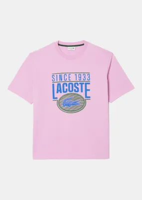 T-shirt Lacoste loose fit rose