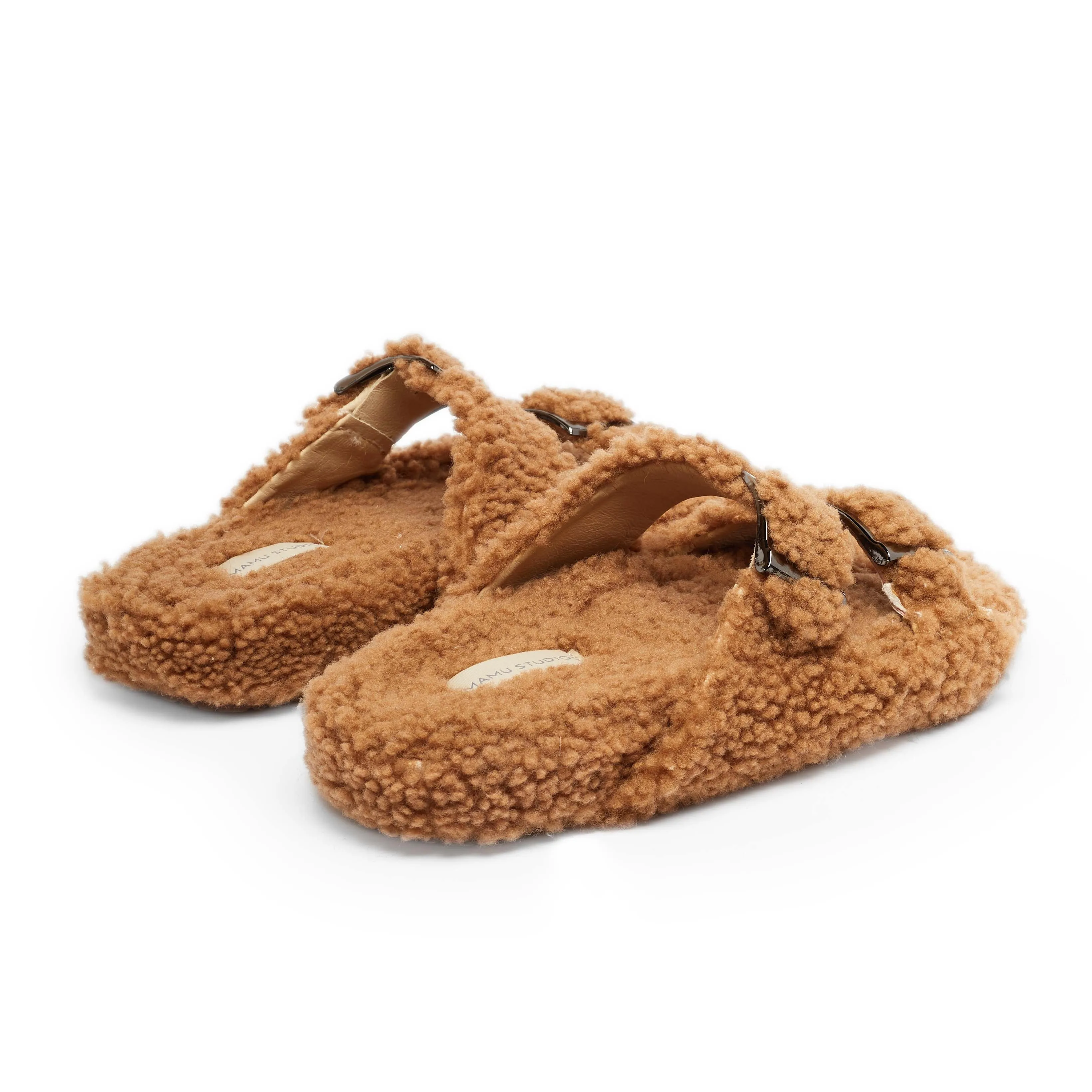 Adjustable Teddy Buckle Slide Sandals for Unisex