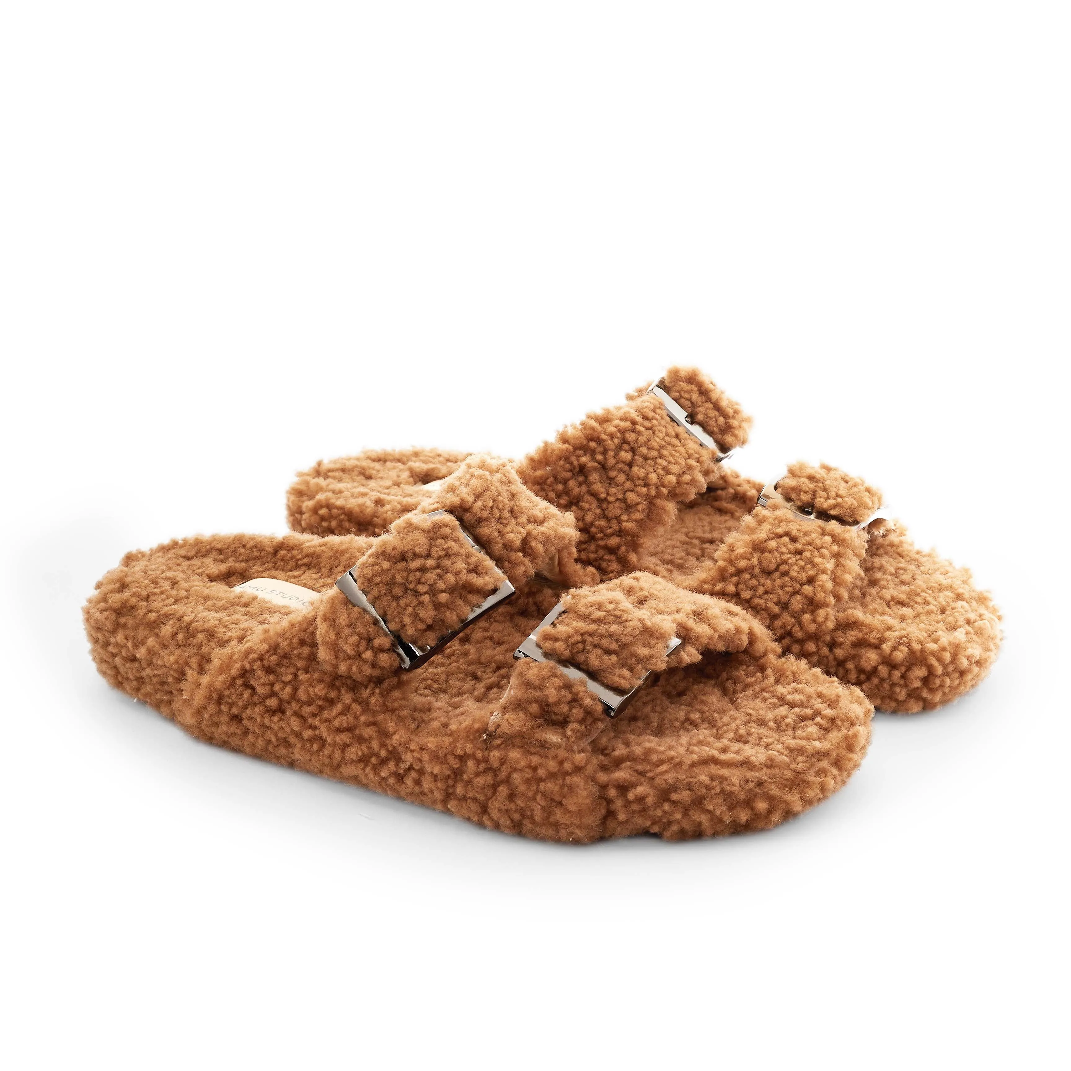 Adjustable Teddy Buckle Slide Sandals for Unisex