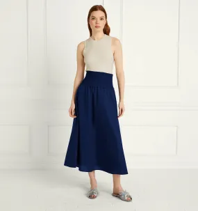 The Delphine Nap Skirt - Navy Cotton