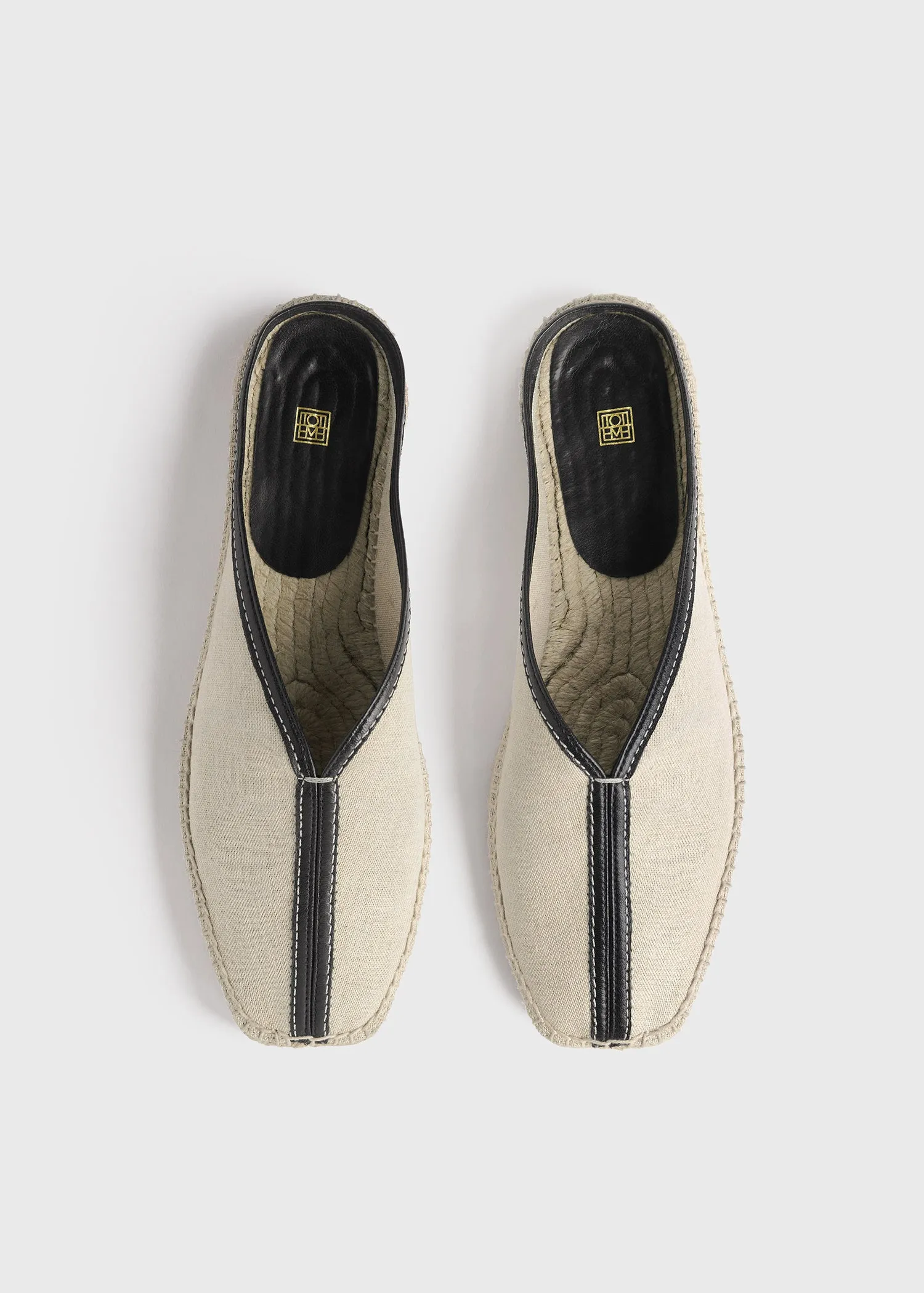 The Espadrille Slipper ecru/black