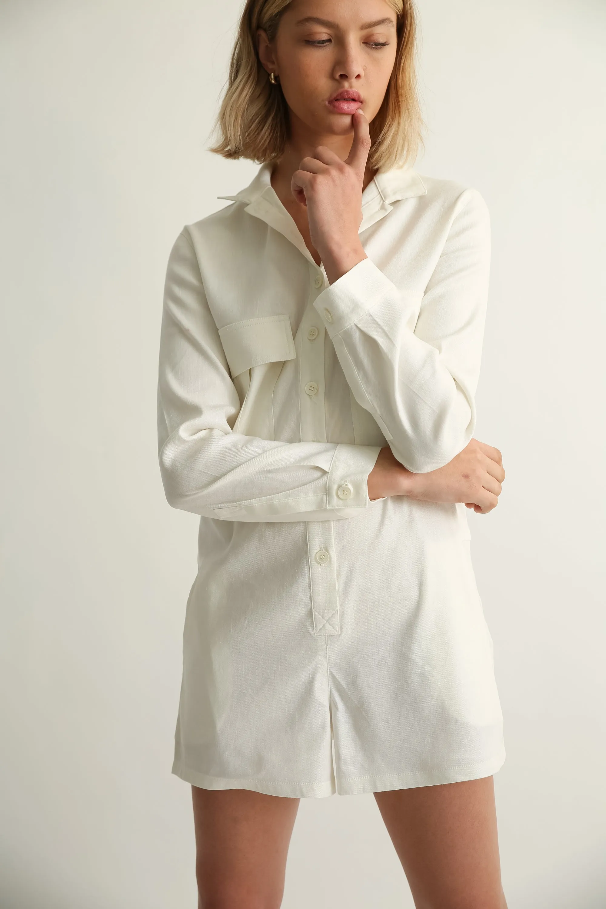 The Linen Utility Playsuit