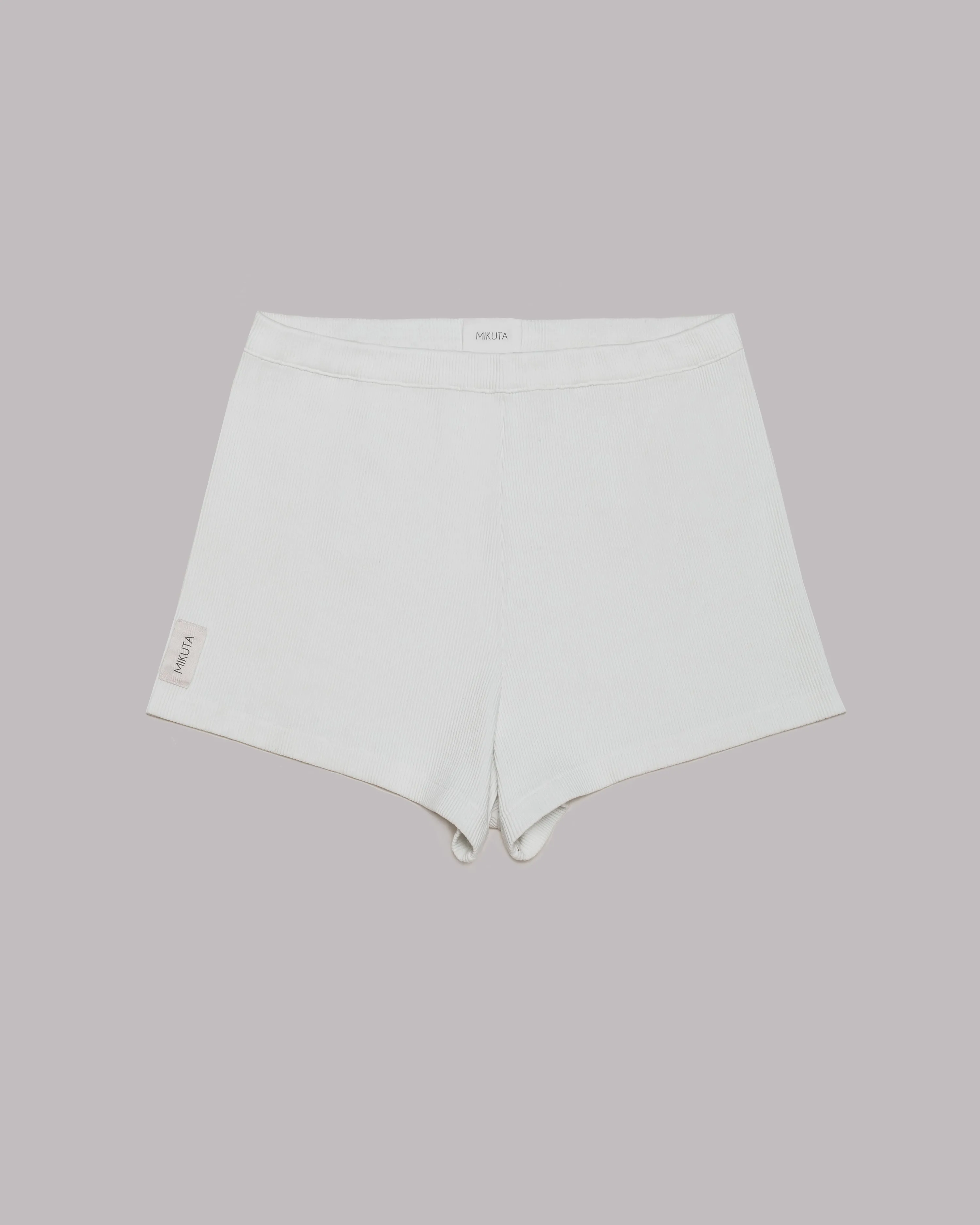 The Off White Ribbed Shorts