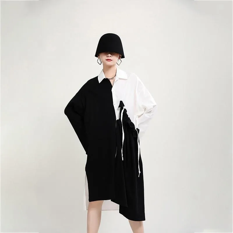 Tozen Long Sleeve Oversized Shirt Dress