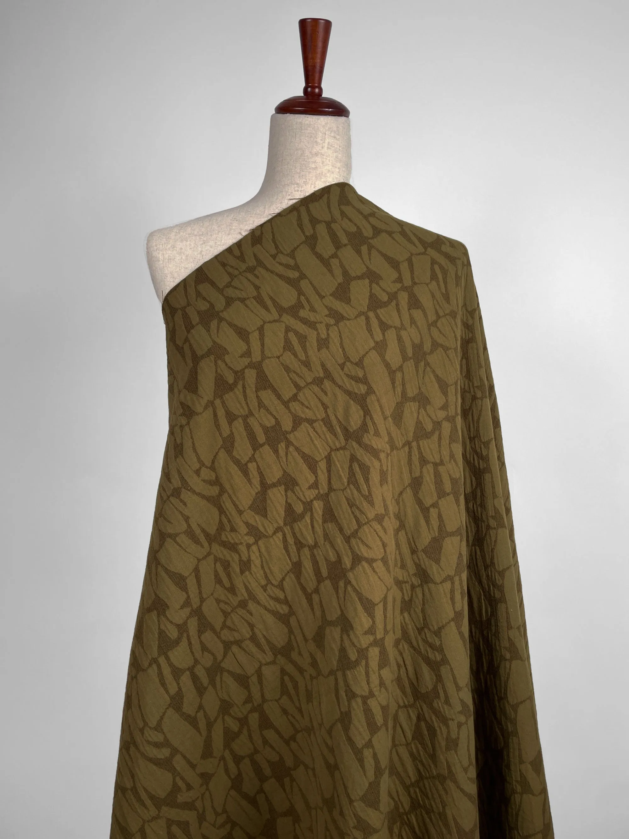 Weston Linen Cotton Jacquard in Olive