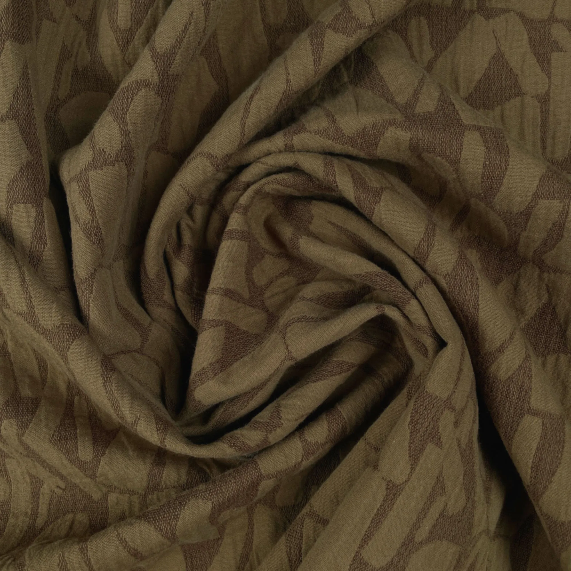 Weston Linen Cotton Jacquard in Olive