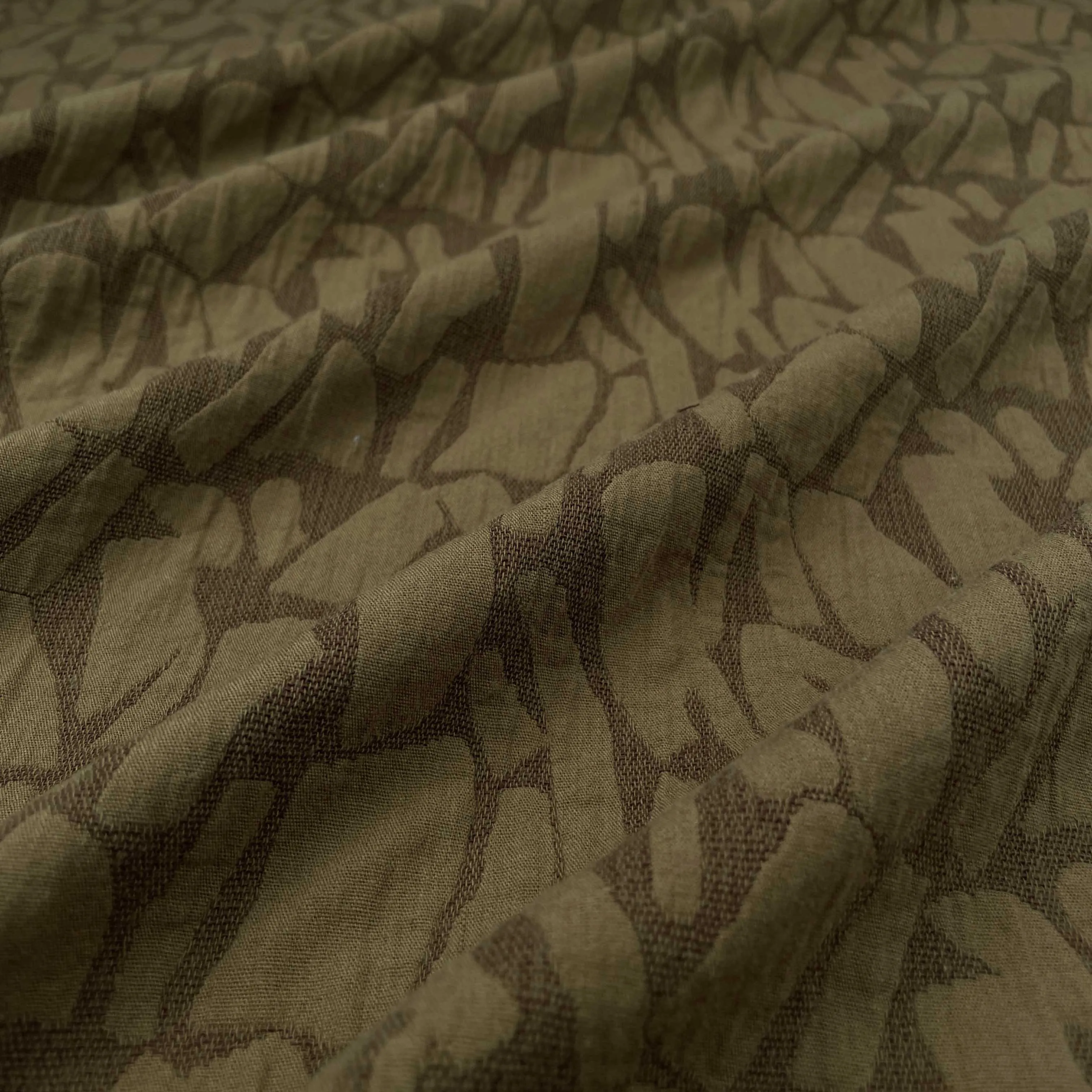 Weston Linen Cotton Jacquard in Olive