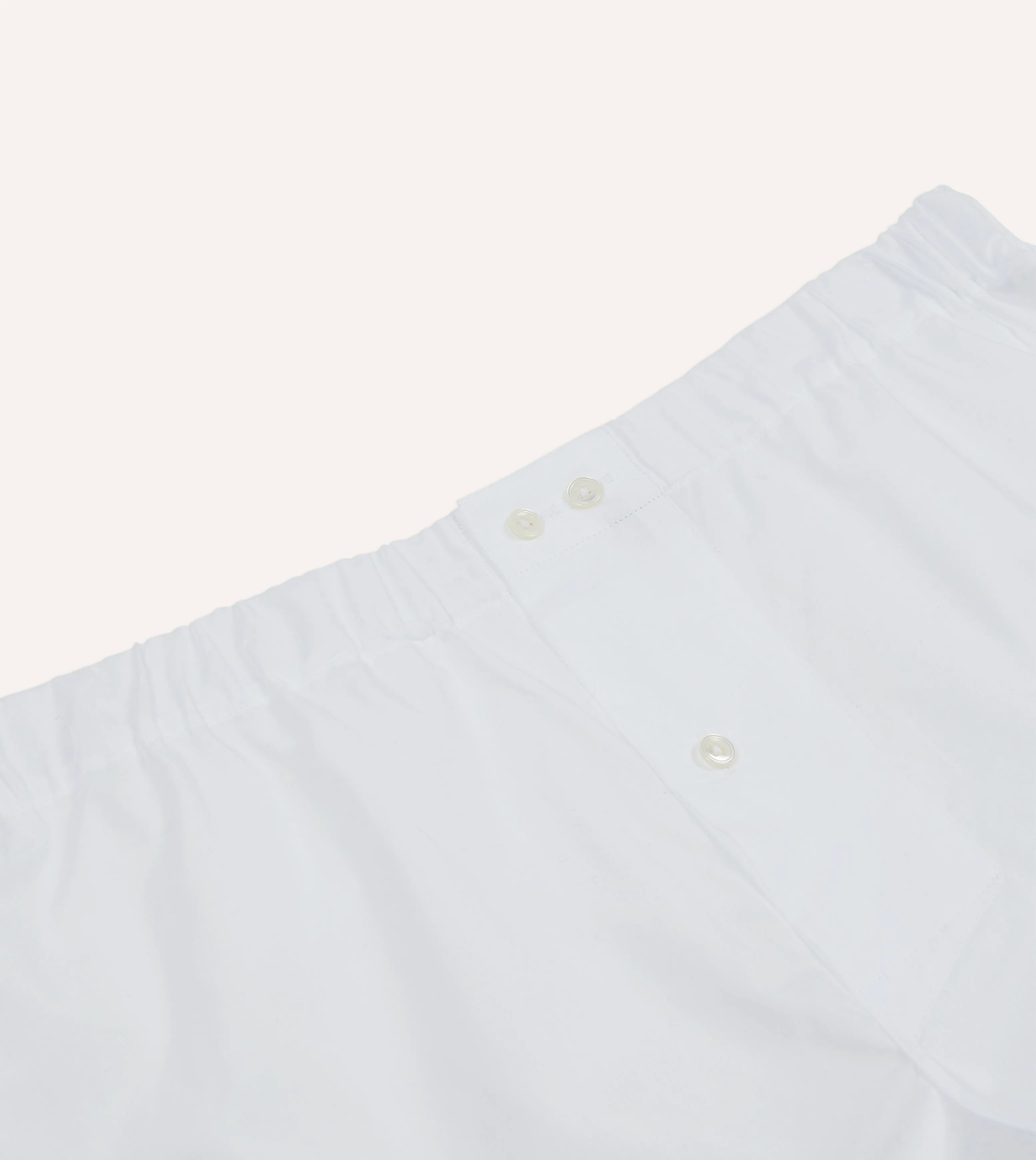 White Cotton Poplin Boxer Shorts