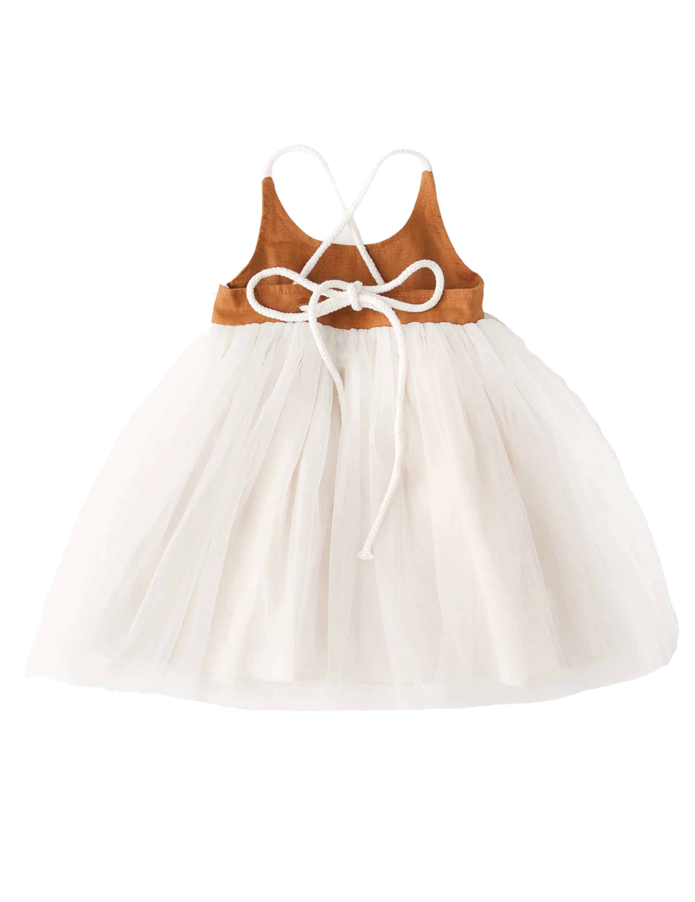 Willa Linen Tutu Dress - Nutmeg