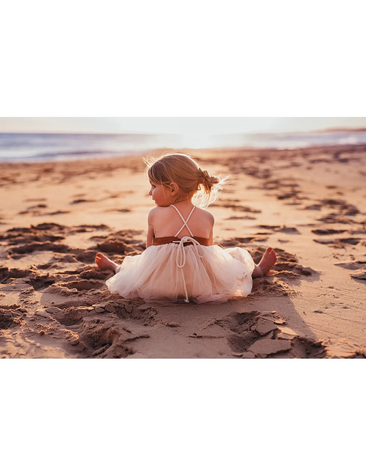 Willa Linen Tutu Dress - Nutmeg