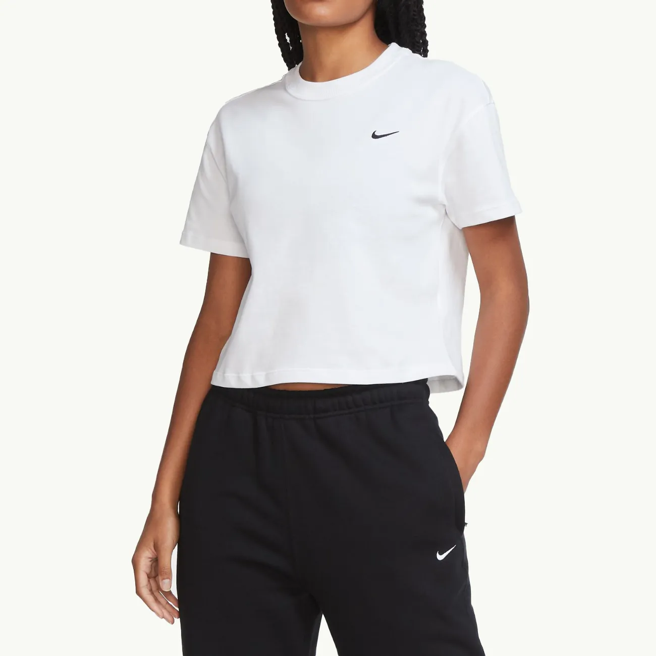 Women's NRG Soloswoosh SS Tee - White/Black